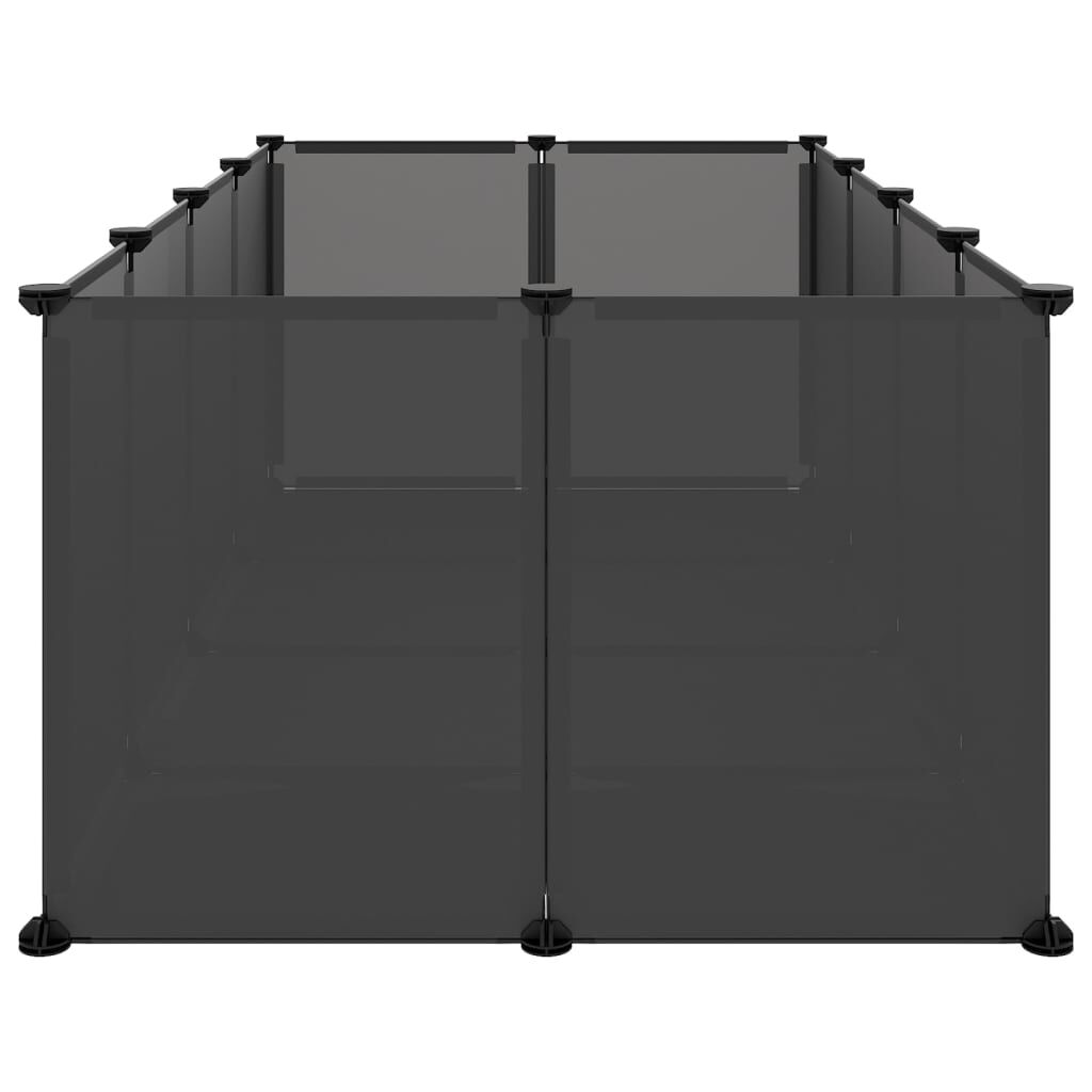 Vidaxl Jaula Para Animales Pequeños Negro Pp Y Acero 144x74x46,5 Cm_3
