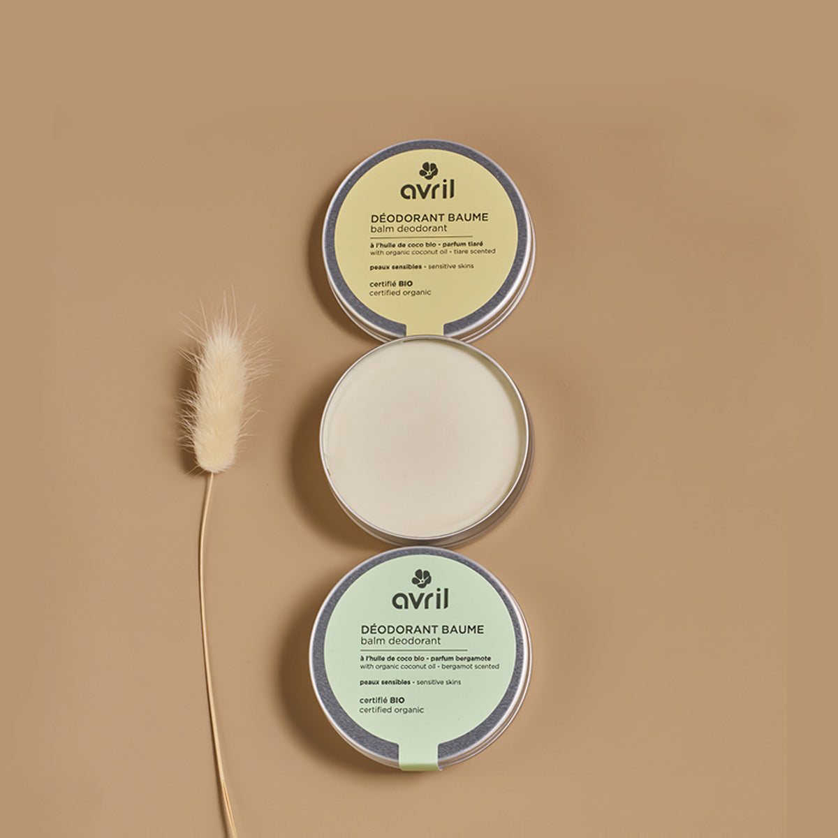 Bálsamo desodorante pieles sensibles tiaré, Avril, 85 g