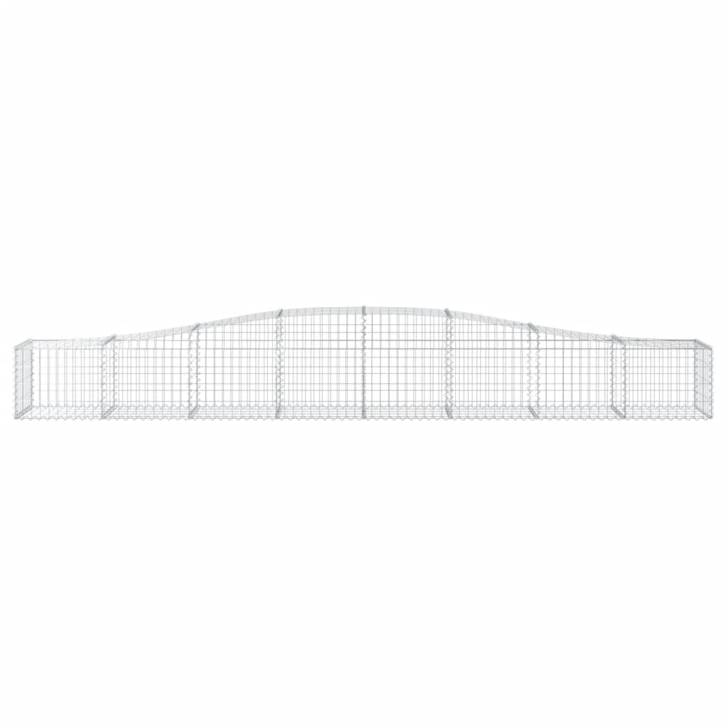 Cestas De Gaviones 10 Uds Forma De Arco Hierro 400x50x40/60 Cm_3