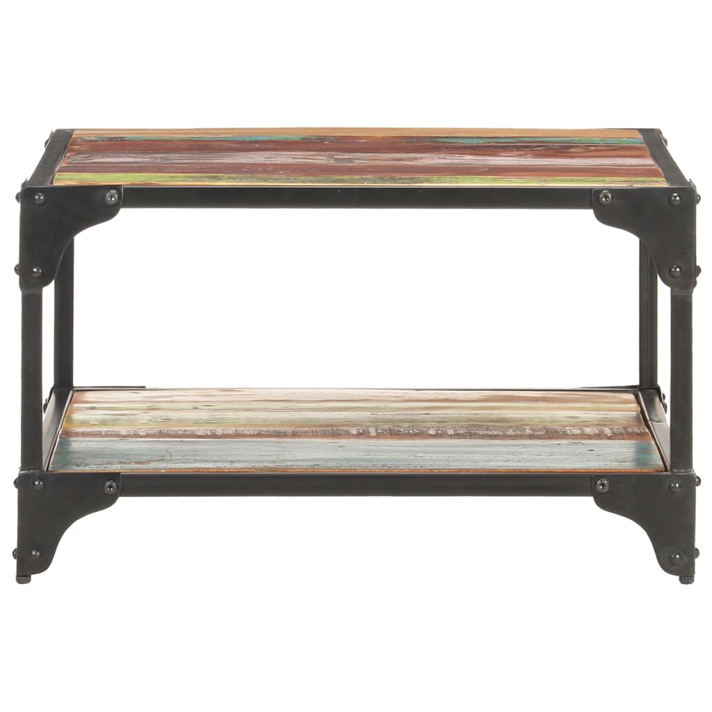 Mesa De Centro De Madera Maciza Reciclada 60x60x35 Cm_0