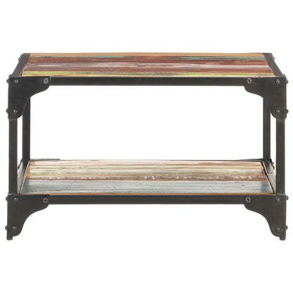 Mesa De Centro De Madera Maciza Reciclada 60x60x35 Cm_0