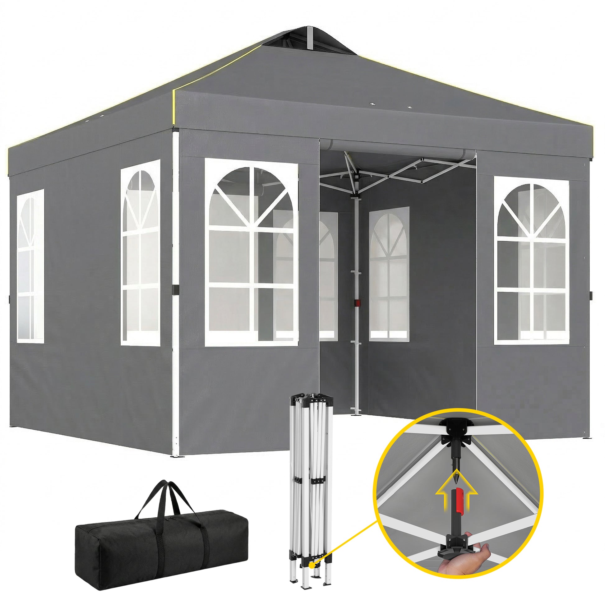 Outsunny Carpa Plegable 3x3 M_0