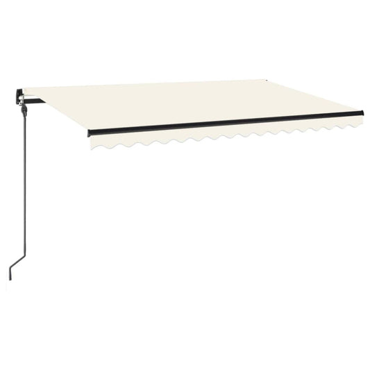 Toldo Manual Retráctil Con Led Crema 400x300 Cm_0
