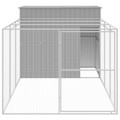 Caseta Perros Corral Acero Galvanizado Gris Claro 214x457x181cm_2