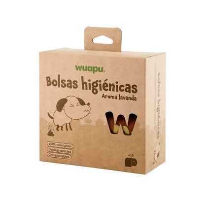 Pack 16 Rollos De Bolsas Higiénicas Biodegradables Recoge Excrementos De Perro. Rollos De 15 Bolsas_0