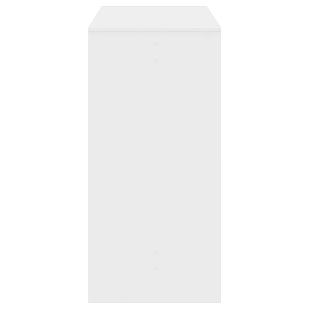 Mesa Alta De Bar Madera Ingeniería Blanca 102x50x103,5 Cm_3
