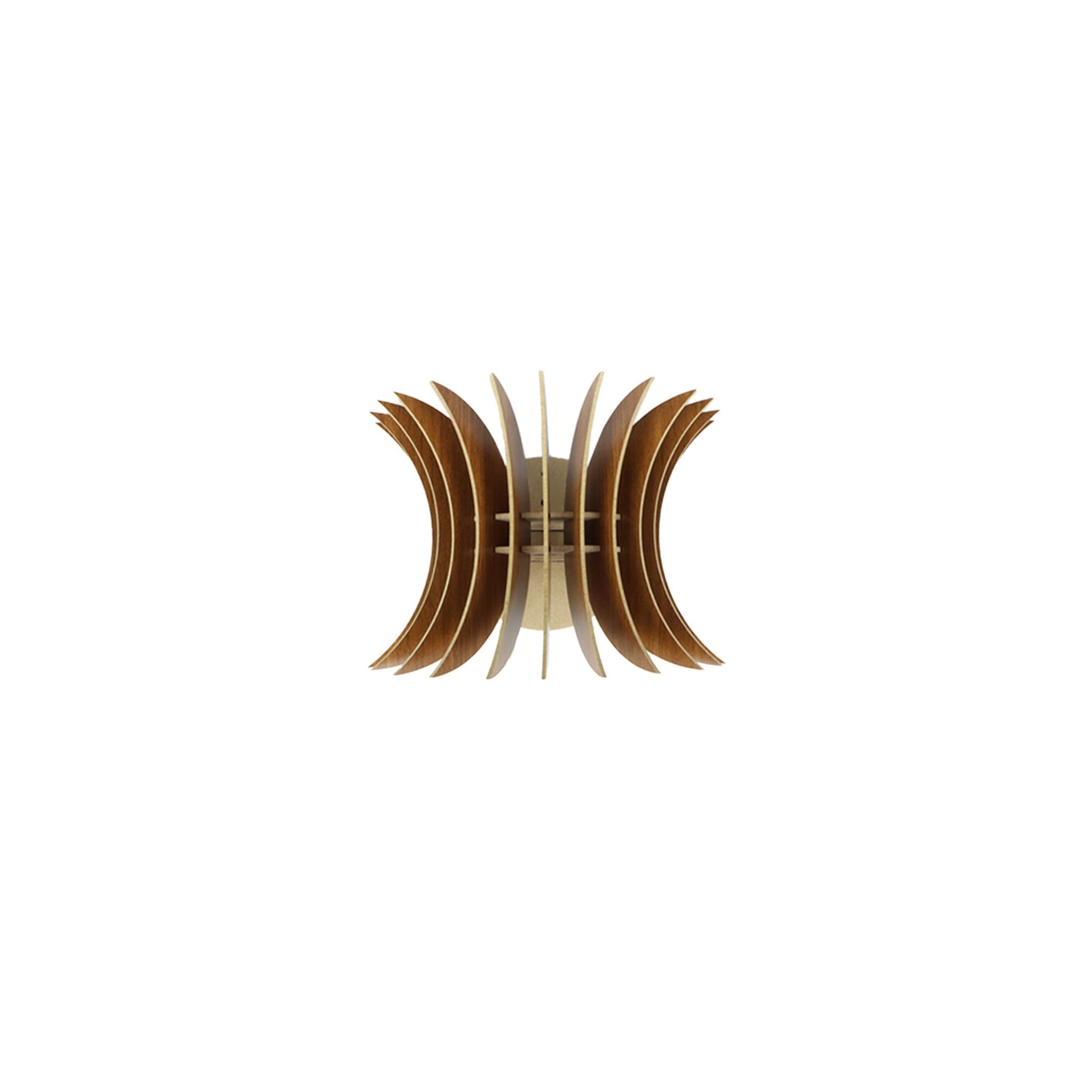 Aplique De Pared, Mdf , Nogal, 20x28x20, Casquillo E 27 Max 45 - 60_0