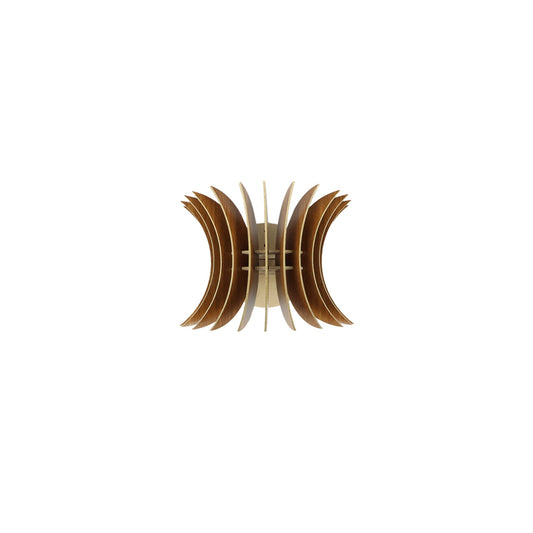 Aplique De Pared, Mdf , Nogal, 20x28x20, Casquillo E 27 Max 45 - 60_0