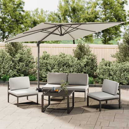 Vidaxl Sombrilla Voladiza Con Led Blanco Arena 400x300 Cm_1