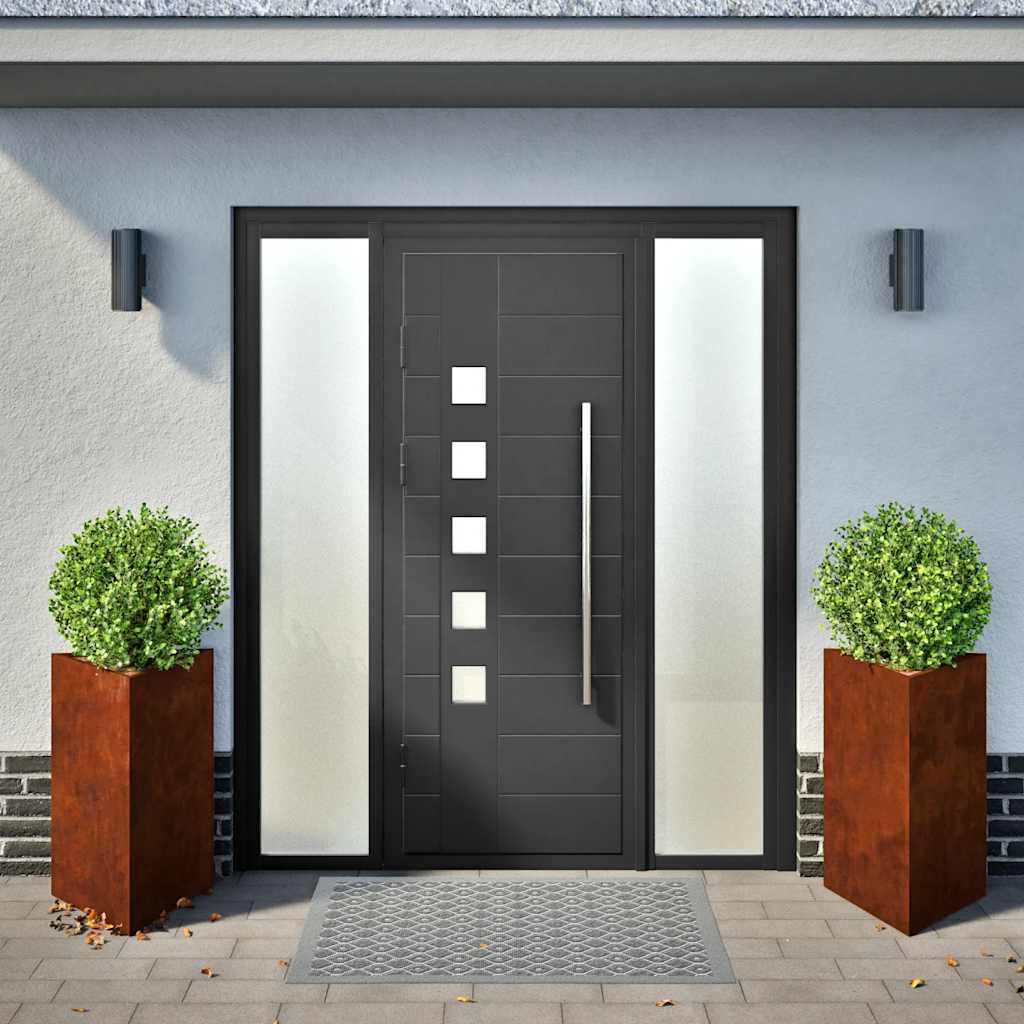 Jardineras Triangulares 2 Uds Acero Oxidado 50x43x75 Cm_2