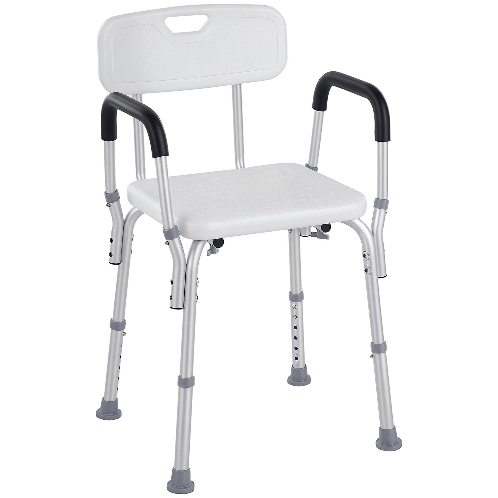 Homcom Silla Ducha Personas Mayores Antideslizante Con Altura Ajustable_0