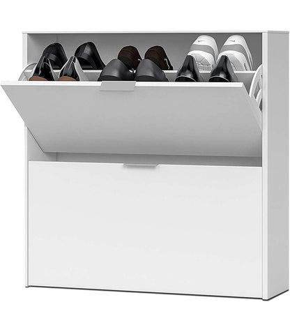 Zapatero 2 Trampones Almanzora Acabado Blanco, 75 Cm(ancho) 76 Cm(altura) 22 Cm(fondo)_5