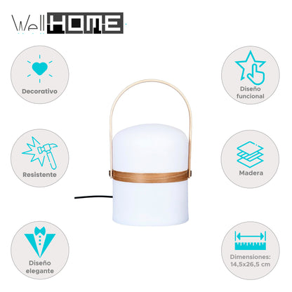 Well Home - Lámpara De Exterior Mango Efecto Madera_1