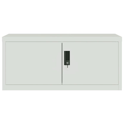 Armario Archivador De Acero Gris Claro 90x40x145 Cm_3