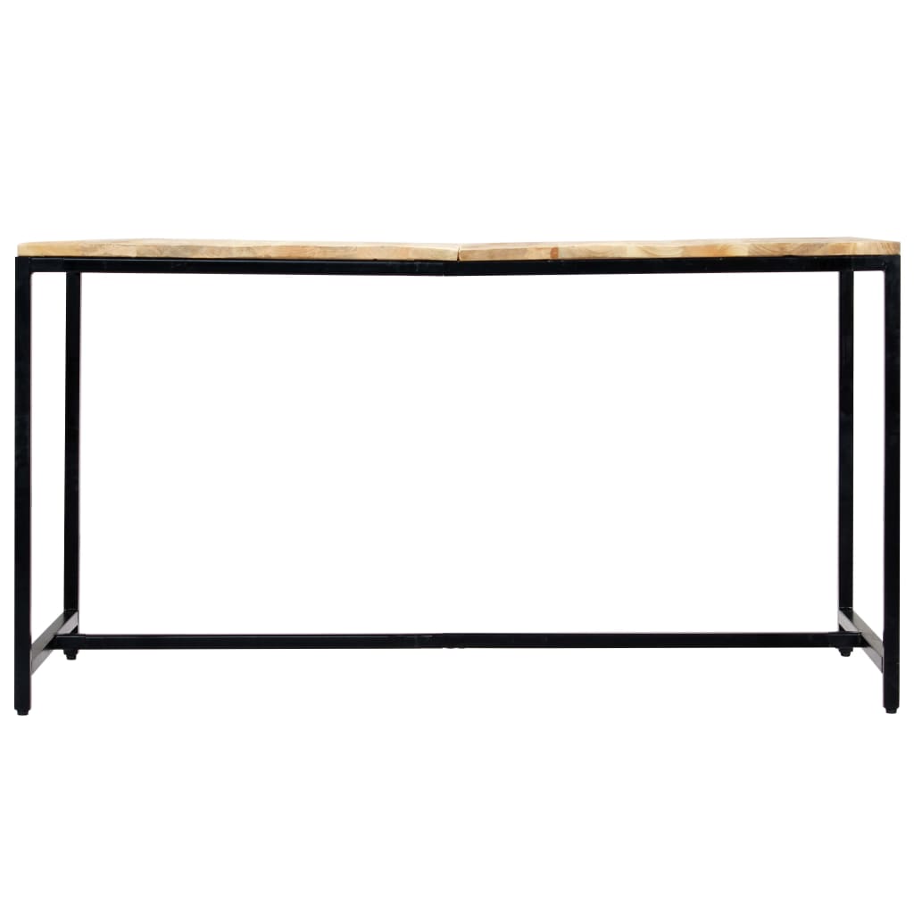 Mesa De Comedor Madera Maciza De Mango Rugosa 140x70x75 Cm_1