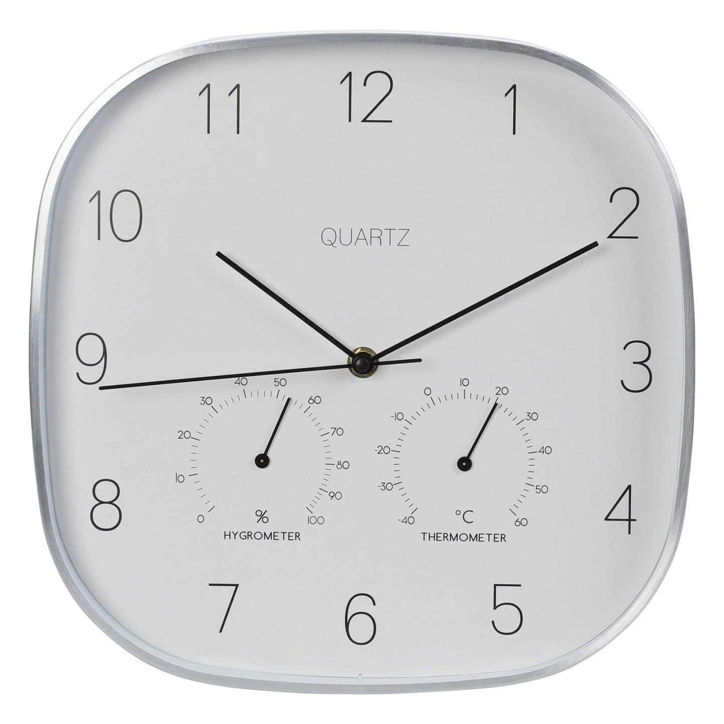 Well Home Reloj De Pared Marco Plateado Ø28,5x4cm