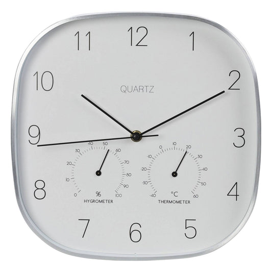 Well Home Reloj De Pared Marco Plateado Ø28,5x4cm