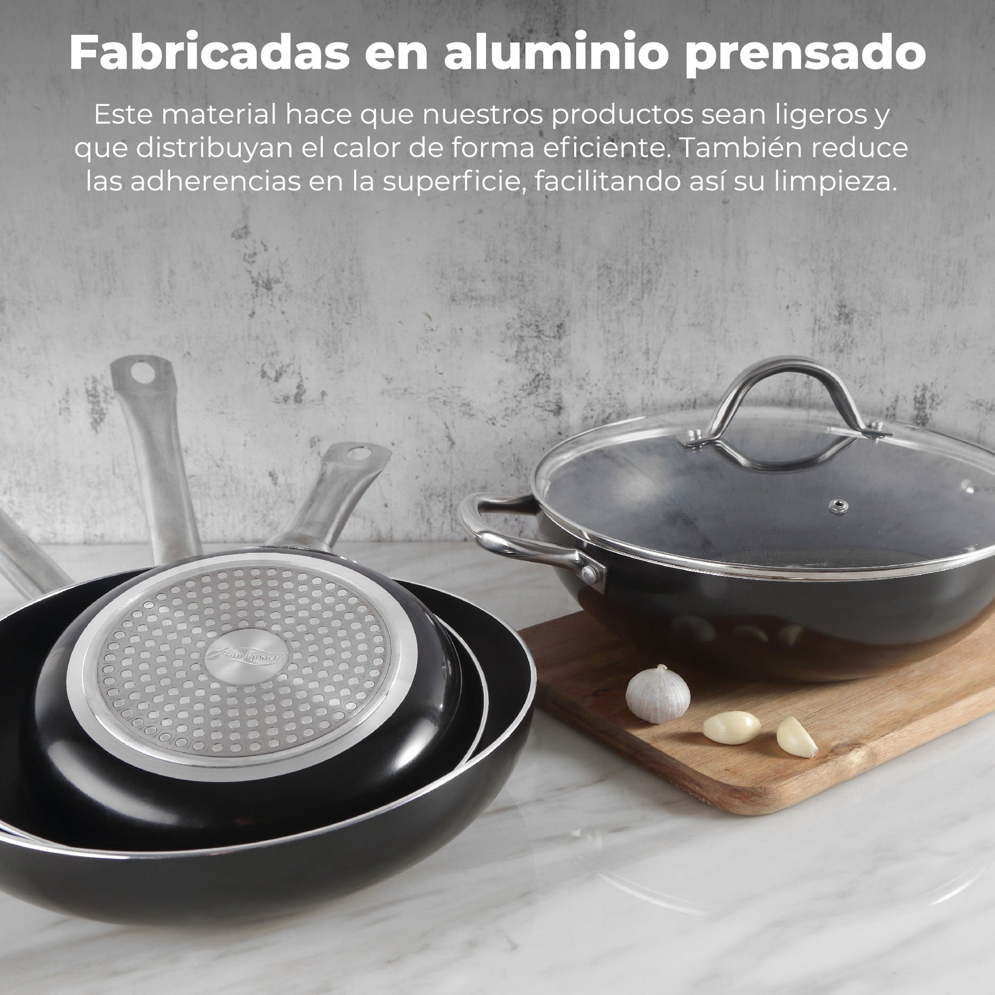 Sartén san Ignacio Serie Professional Chef 20x4.5cm En Aluminio Prensado._3