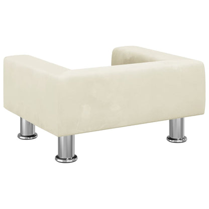 Cama Para Perros De Terciopelo Crema 50x40x26,5 Cm / Vetonek_0