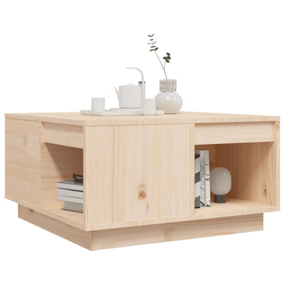 Mesa De Centro Madera Maciza De Pino 60x61x32,5 Cm_2