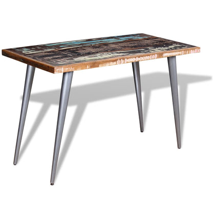 Mesa De Comedor De Madera Maciza Reciclada 120x60x76 Cm_1
