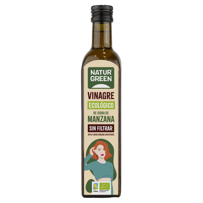 Vinagre de Sidra de Manzana Bio sin filtrar NaturGreen 500 ml
