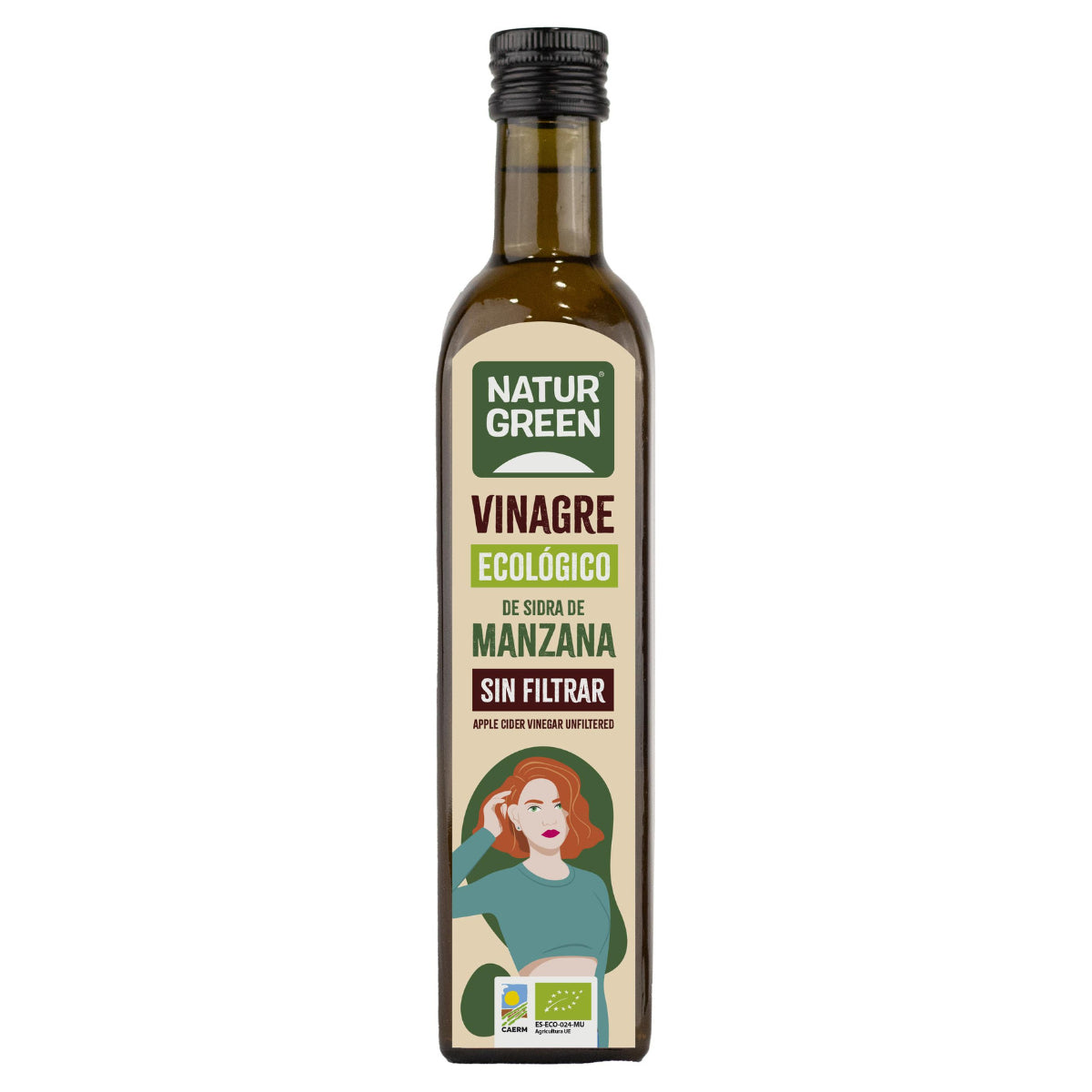 Vinagre de Sidra de Manzana Bio sin filtrar NaturGreen 500 ml