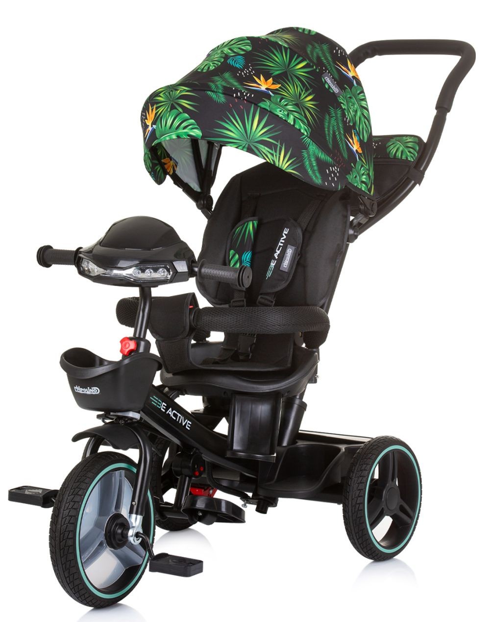 Triciclo Con Capota Y Mango Parental Be Active Jungle_0