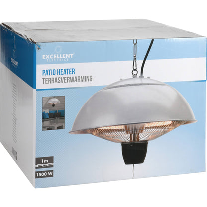 Well Home Calefactor De Patio Modelo Colgante Revestimiento Plata 45x45x35cm