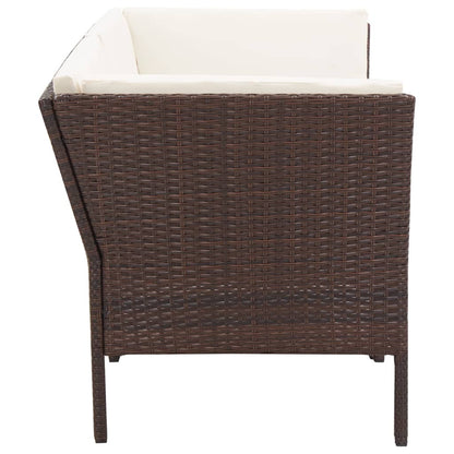 Vidaxl Set Muebles De Jardín 6 Piezas Y Cojines Ratán Sintético Marrón_4