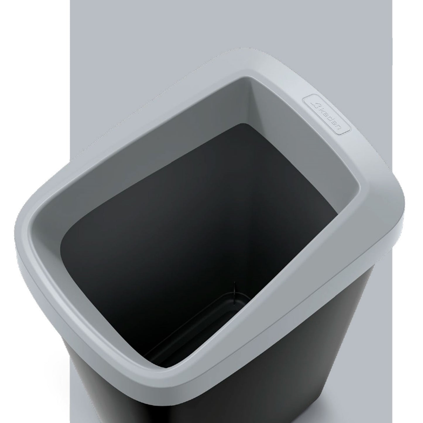 Cubo De Reciclaje 45l Keden En Plástico Con Práctica Tapa Abierta Color Azul._2