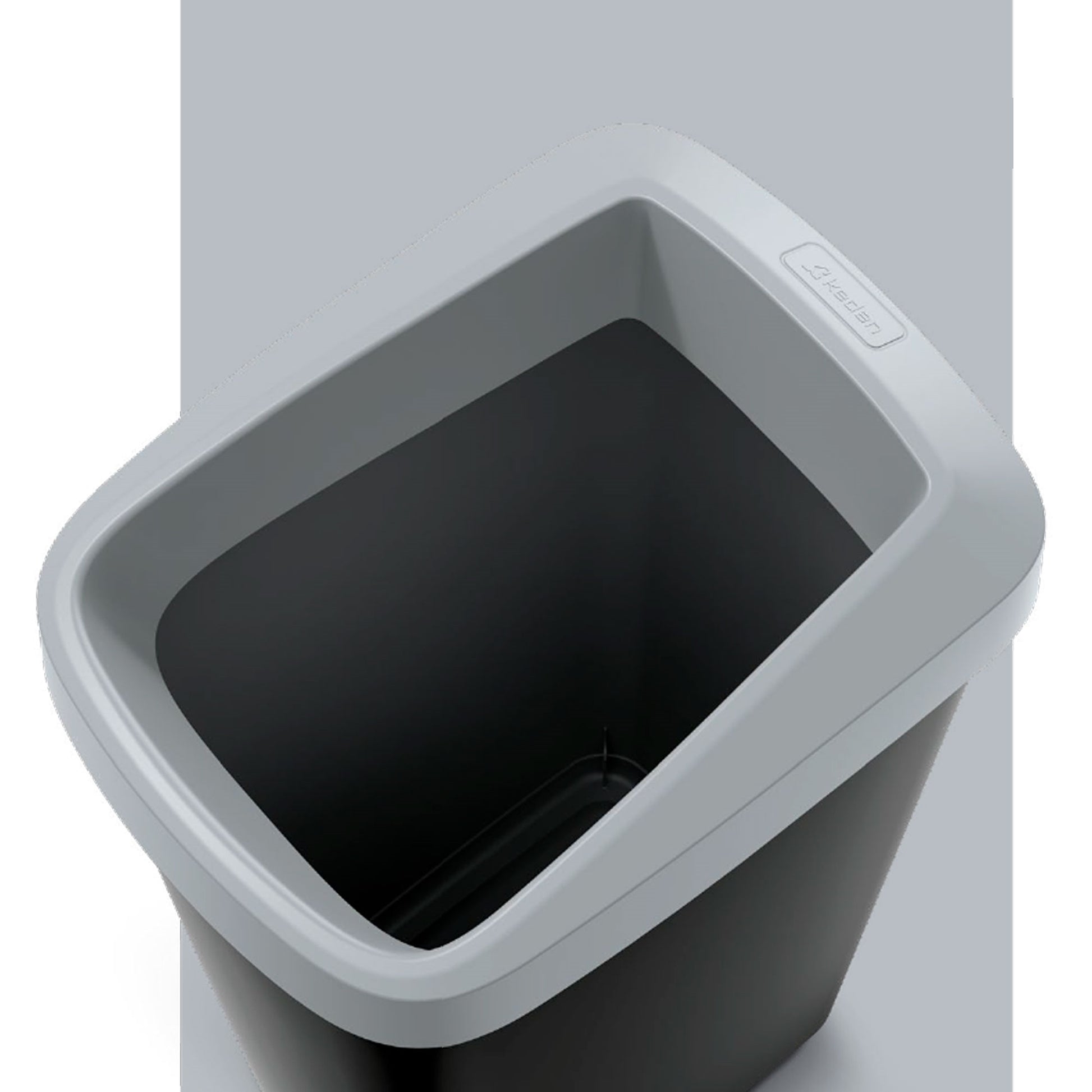Cubo De Reciclaje 45l Keden En Plástico Con Práctica Tapa Abierta Color Azul._2