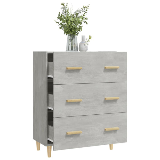 Aparador De Madera Contrachapada Gris Hormigón 70x34x90 Cm / Vetonek_0
