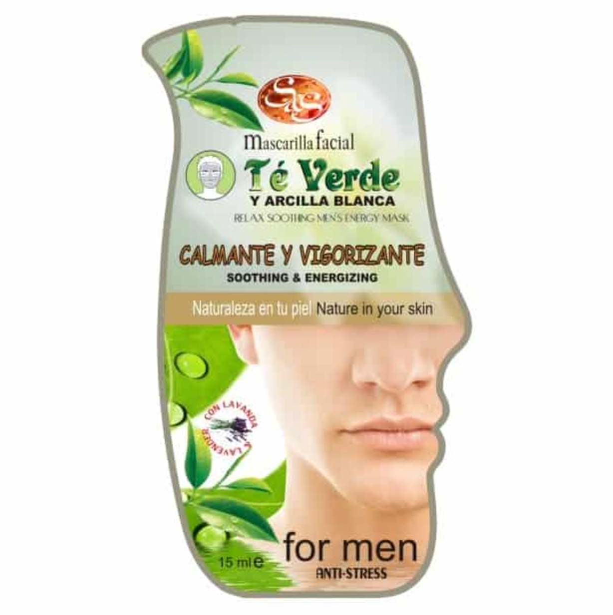 Mascarilla Facial Masculina de Té Verde y Arcilla SYS 15 ml | Purificante | Control de Sebo | Limpieza Profunda | Vegano_0