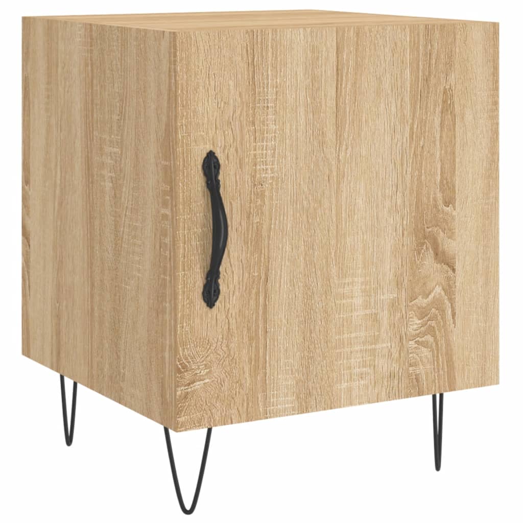 Mesitas Noche 2 Uds Madera Ingeniería Roble Sonoma 40x40x50 Cm_3