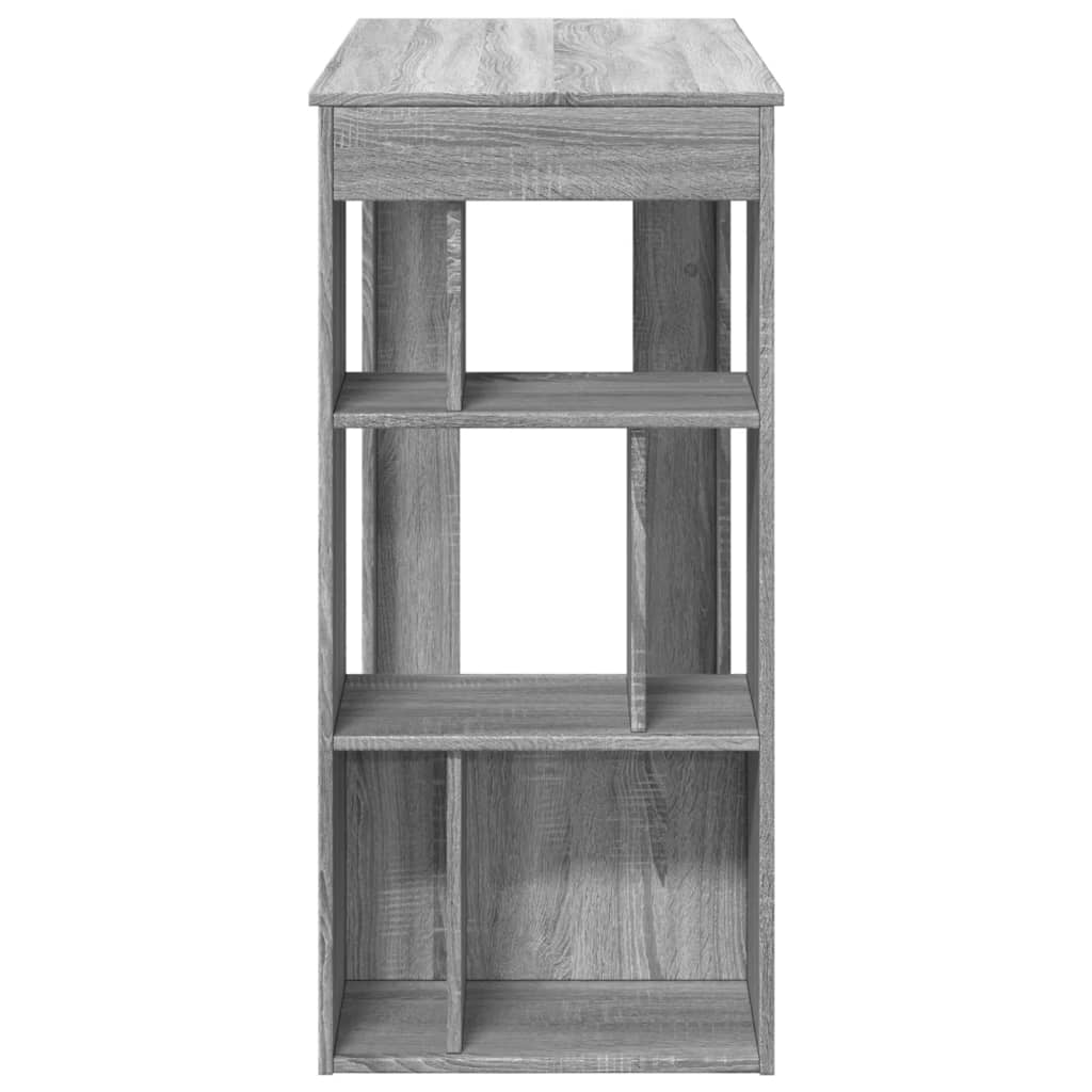Mesa Alta Bar Con Estantes Gris Sonoma 102x50x103,5 Cm_3