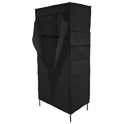 Armario Ropero Guardarropa De Tela Desmontable 70 X 45 X 155 Cm Negro_1