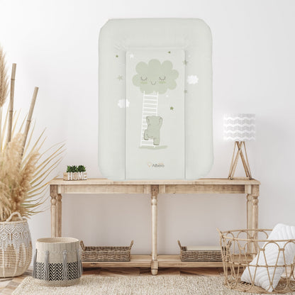 Cambiador Blando Para Comoda 70x50 Nubes Menta