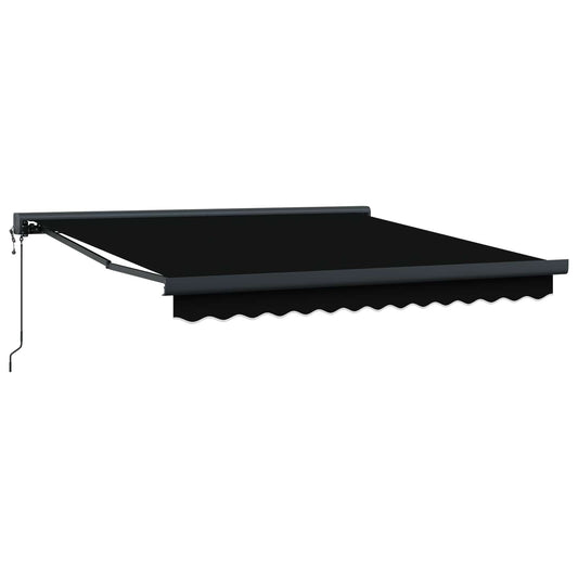 Toldo Retráctil Negro 300 X 250 X 165 Cm Tela Y Metal_0