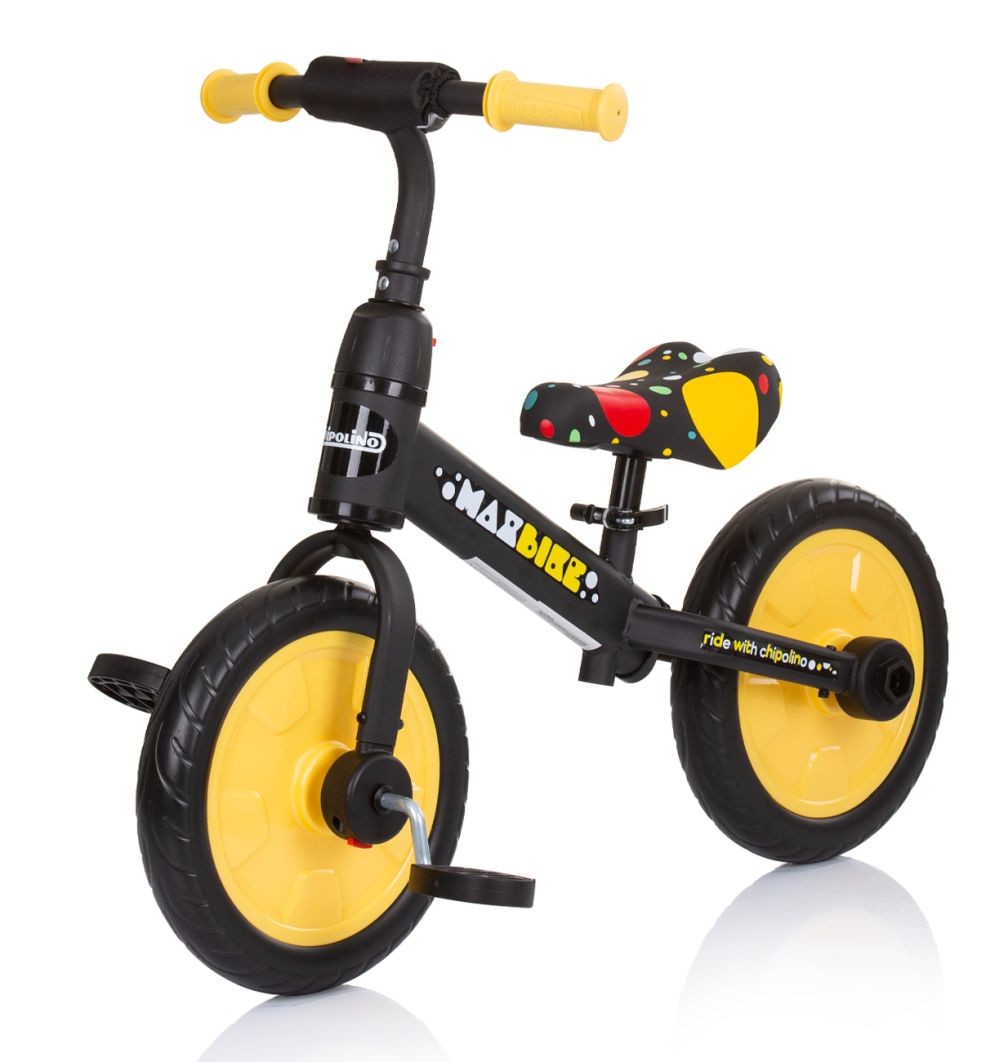 Bicicleta Infantil Con Pedales Y Ruedines Max Bike Yellow_2