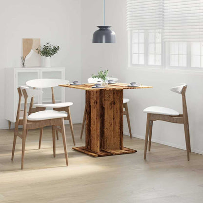 Mesa De Comedor Madera De Ingeniería Envejecida 80x80x75 Cm_1