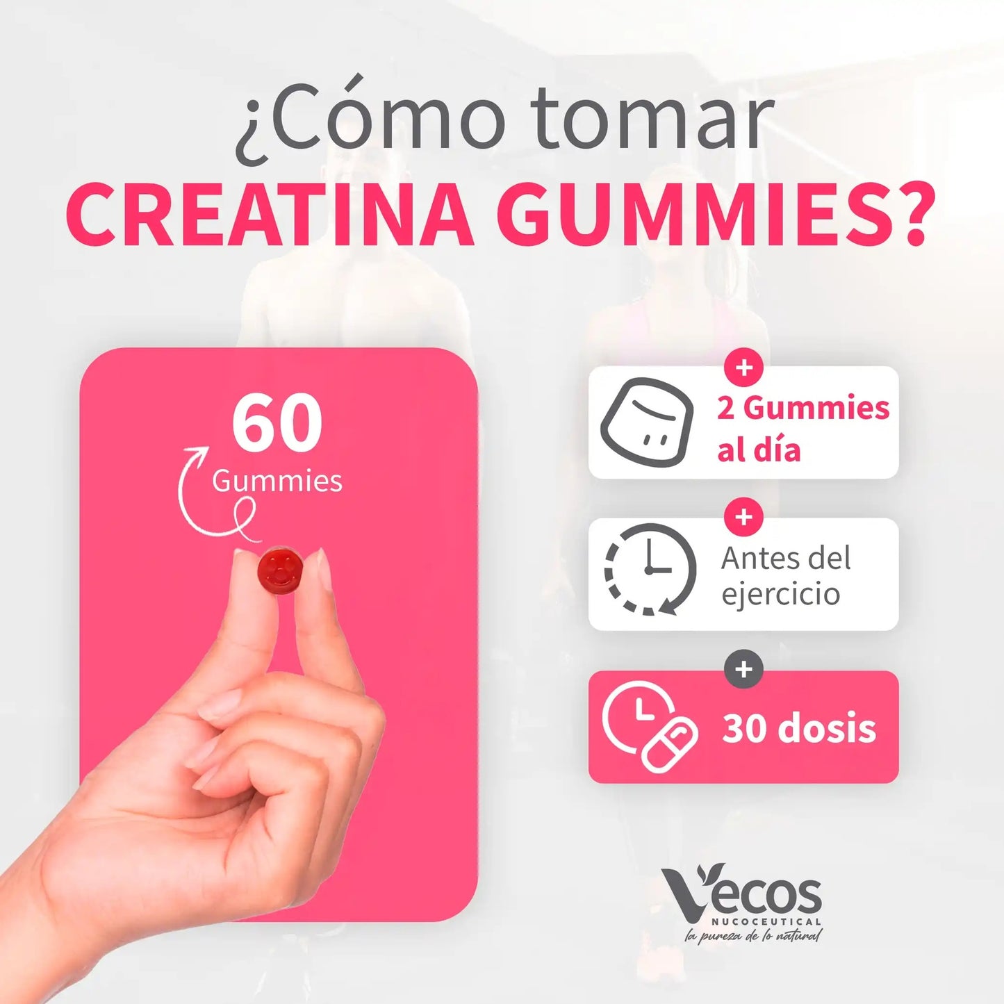 Creatina Vecos 60 gummies