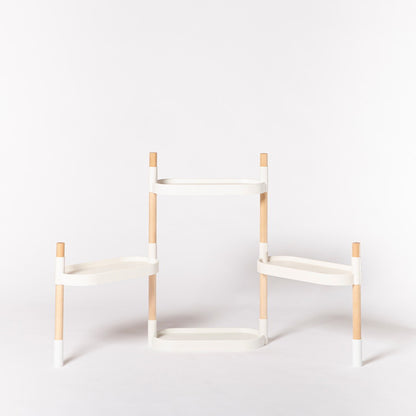 Soporte Modular Citysens De 4 Bandejas Blanco, Con 2 Plantas De Regalo_5