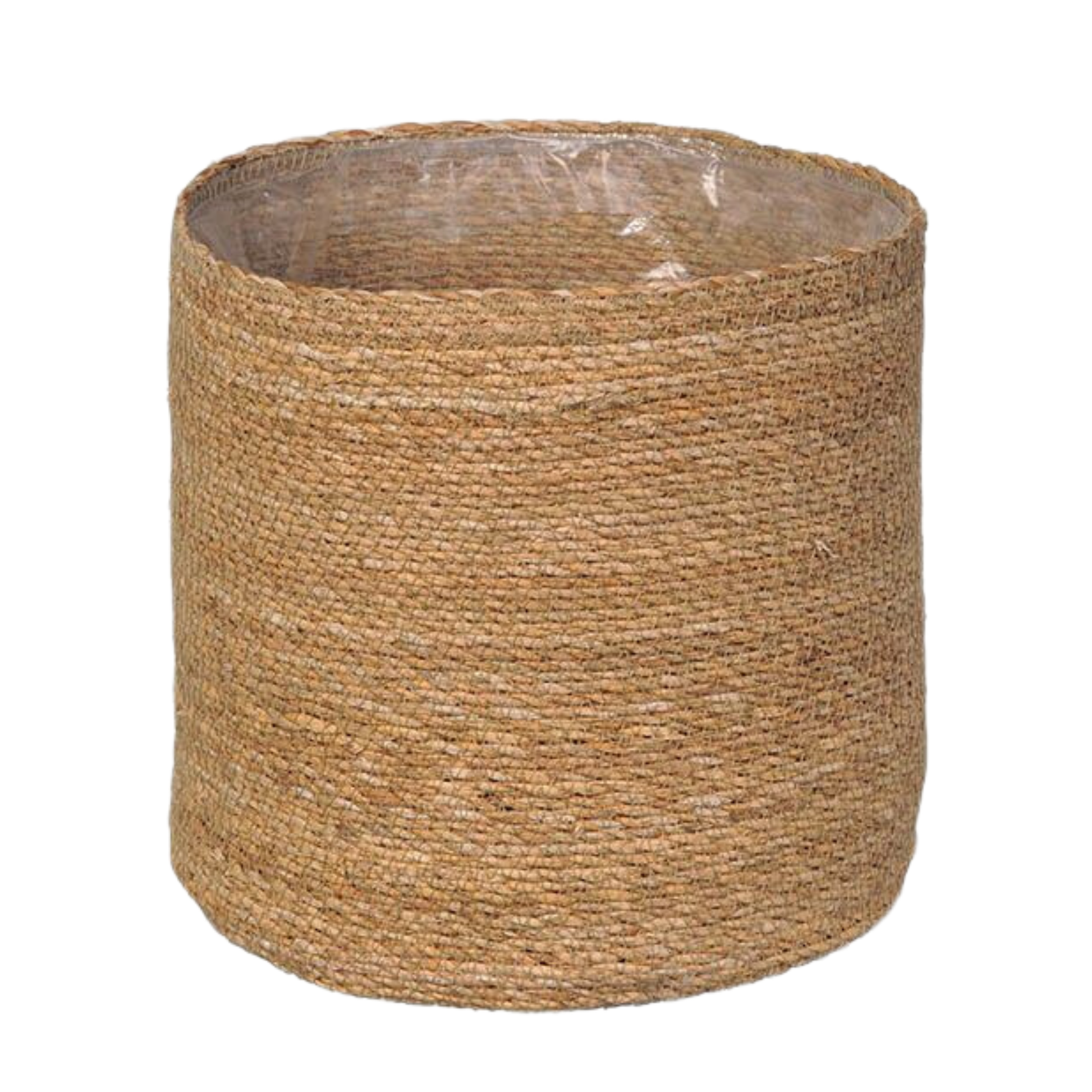 Macetero Semirígido Redondo - Cubremacetas De Yute Natural 15 X 15 Cm_0