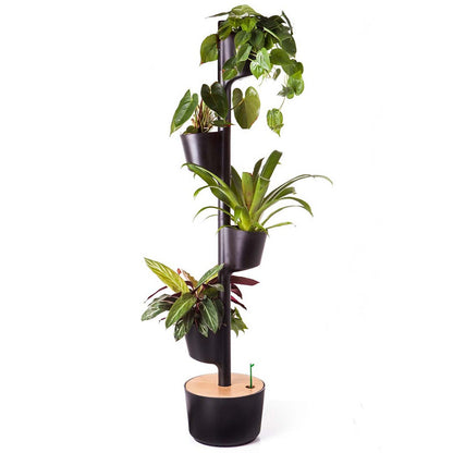 Macetero Vertical Citysens Con Riego Inteligente De 4 Macetas Ncegro, Con 4 Plantas De Regalo_0