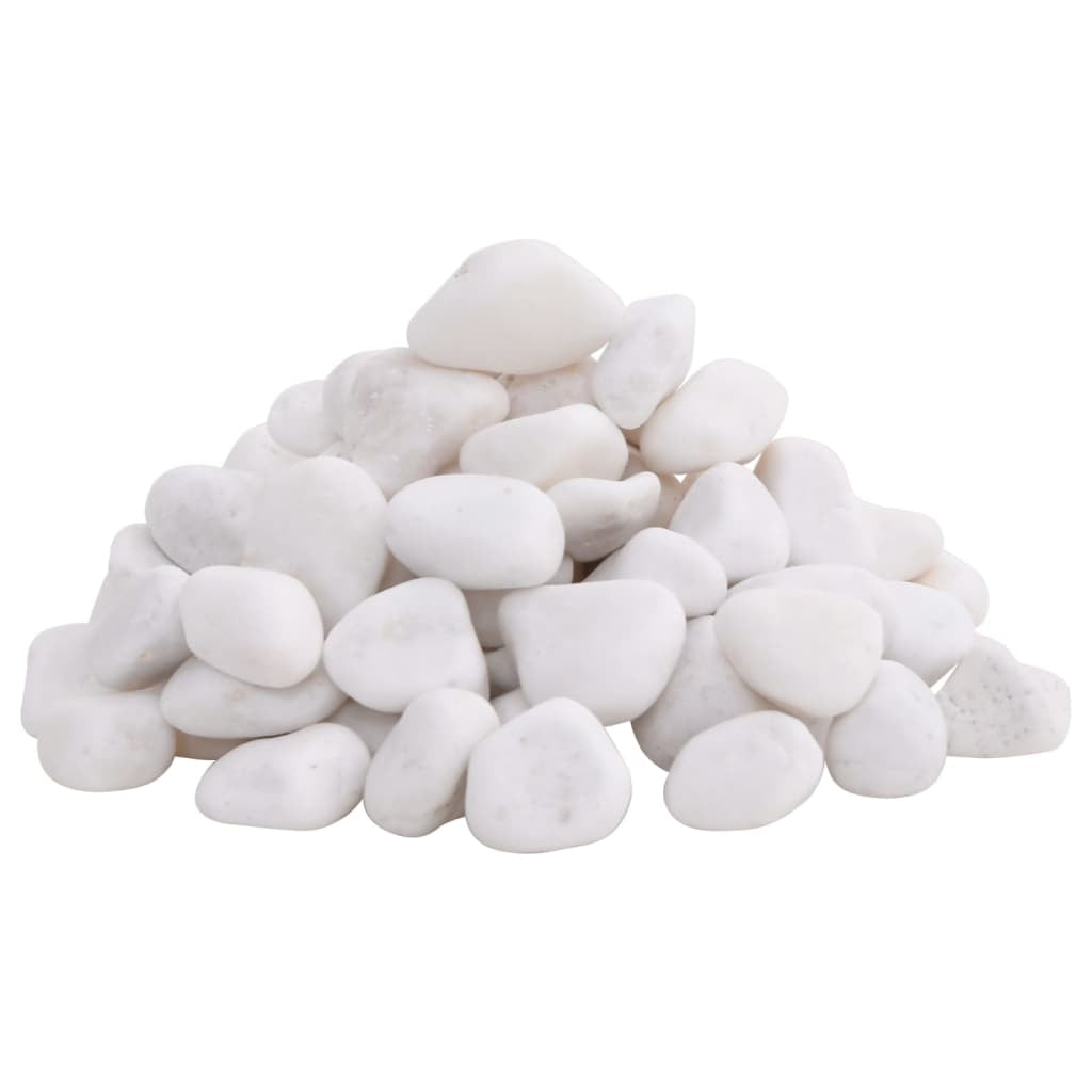 Vidaxl Guijarros Pulidos Blancos 25 Kg 2-5 Cm_0