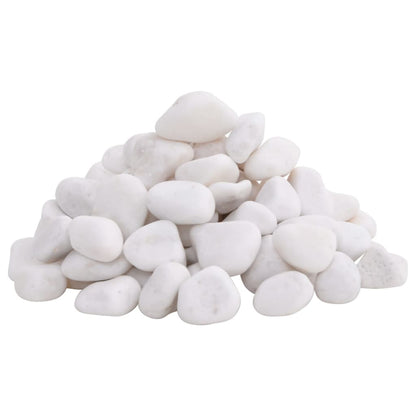 Vidaxl Guijarros Pulidos Blancos 25 Kg 2-5 Cm_0