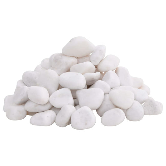 Vidaxl Guijarros Pulidos Blancos 25 Kg 2-5 Cm_0