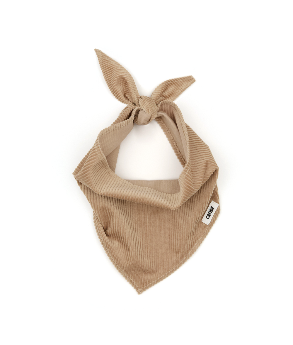 Cafide Bandana Para Perro Pana Beige. Modelo Nata. Talla Xs (17-25 Cm)_0
