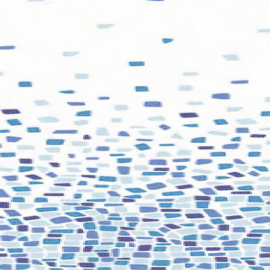 Cortina Ducha Tela Cuadrado Azul 180x200 Cm._0